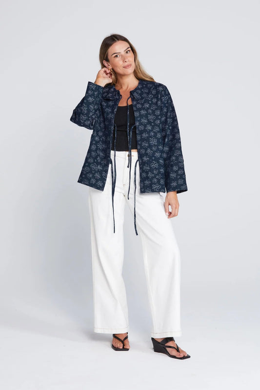 THING THING COMMENCE SHACKET - INKWELL BLOOM - THE VOGUE STORE