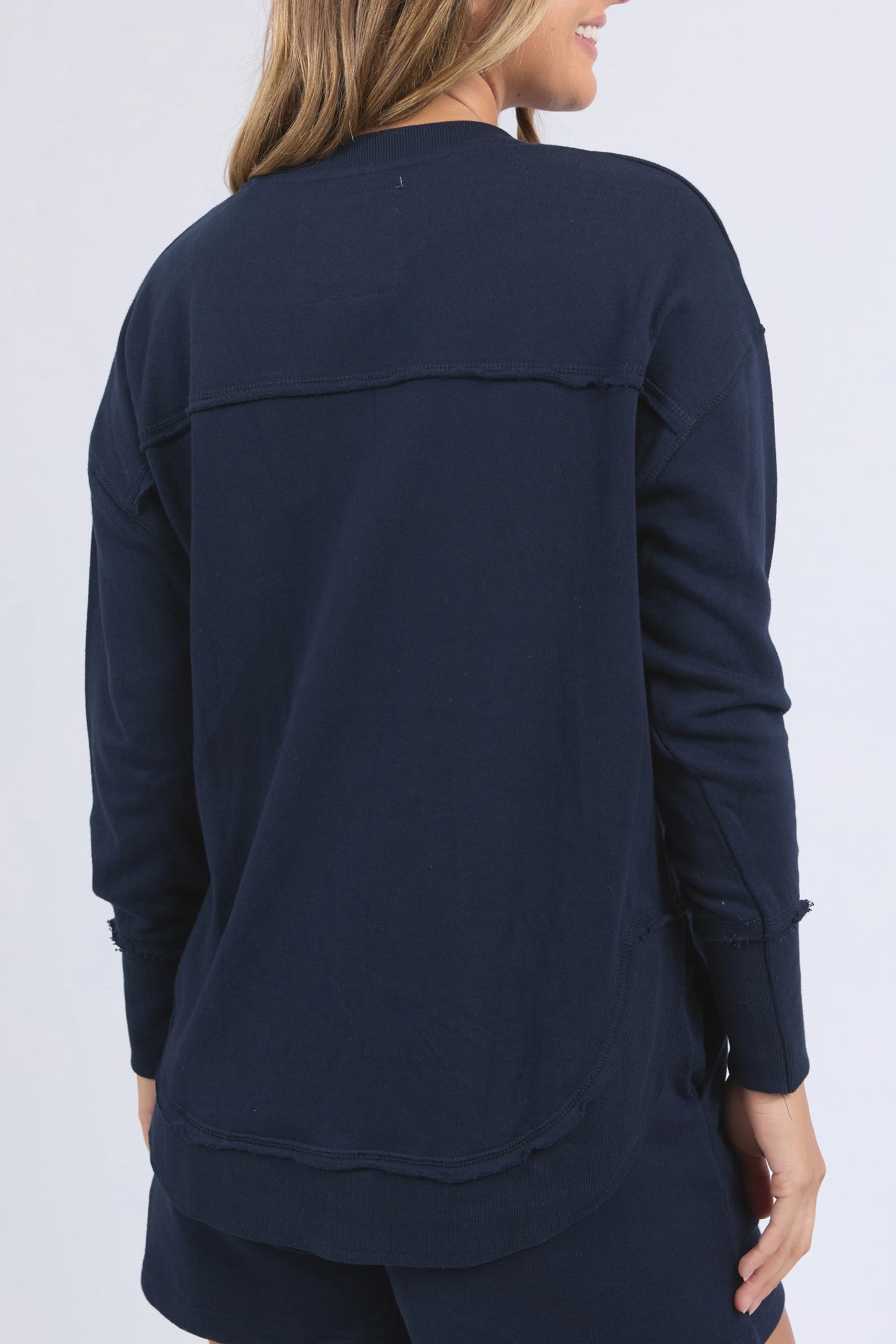 FOXWOOD SIMPLIFIED CONFETTI CREW - NAVY - THE VOGUE STORE