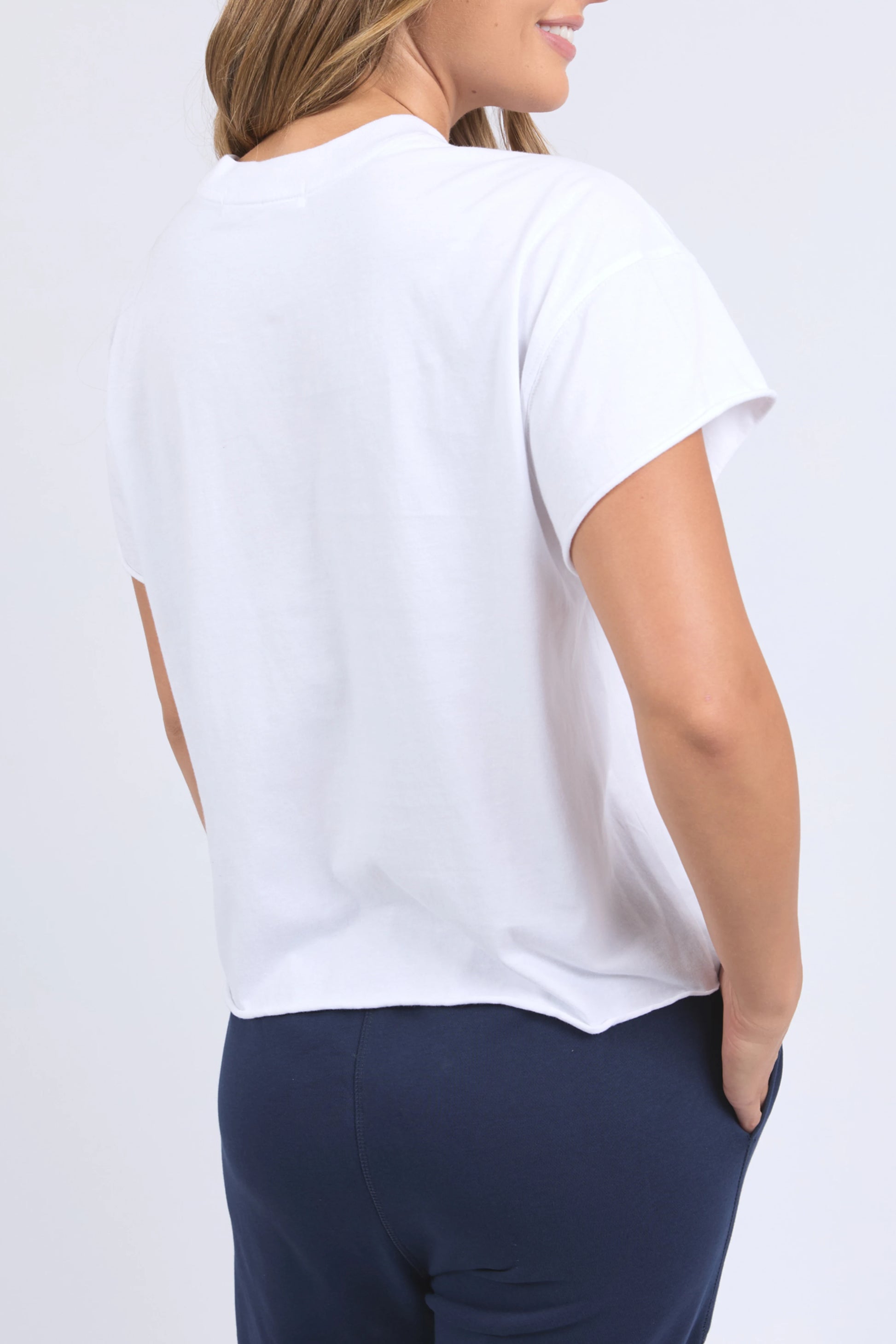 FOXWOOD STAMP TEE - WHITE - THE VOGUE STORE