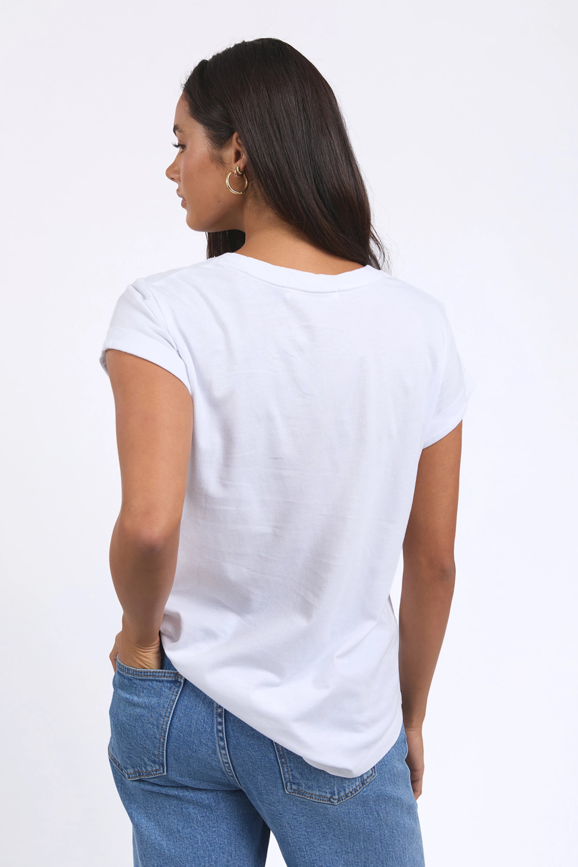 FOXWOOD SIGNATURE TEE - WHITE - THE VOGUE STORE