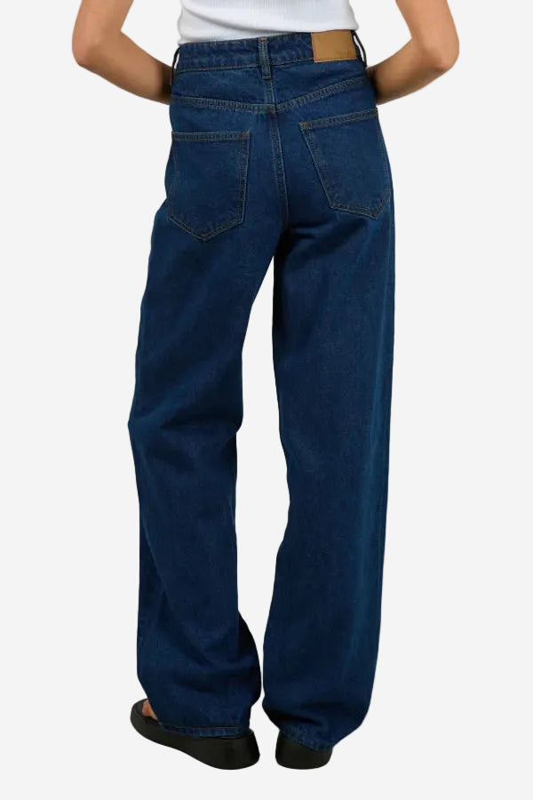 SILENT THEORY JADE BAGGY JEAN - DARK BLUE - THE VOGUE STORE