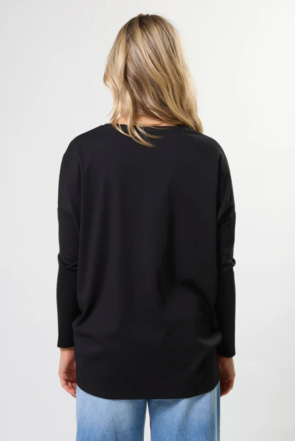 STELLA + GEMMA ROBIN TOP - BLACK - THE VOGUE STORE