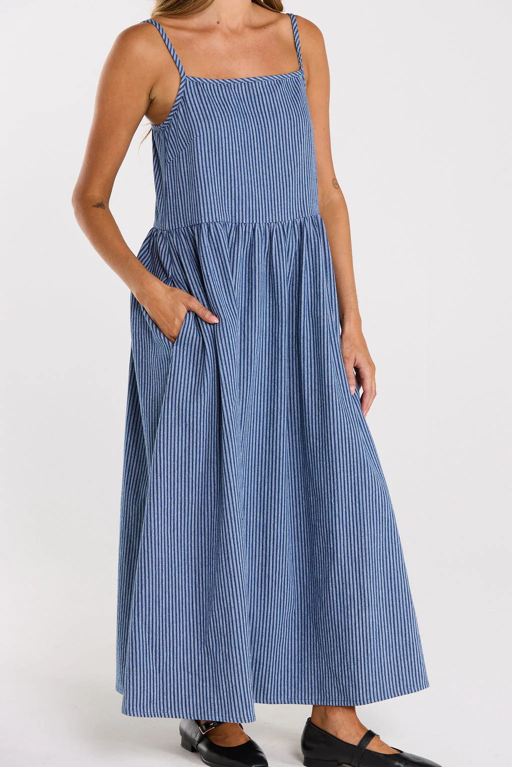 THING THING ZIGGLE DRESS - SKYLINE DENIM - THE VOGUE STORE