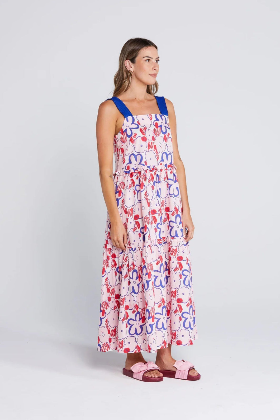 THING THING ZIGGY FRILL ZAG DRESS - SQUIGGLE BLOOM - THE VOGUE STORE