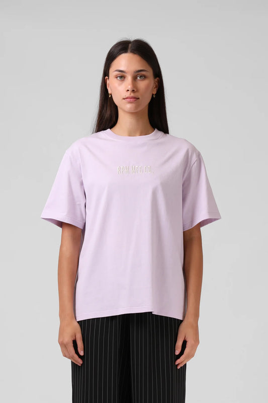 RPM EMB TEE - ORCHID - THE VOGUE STORE
