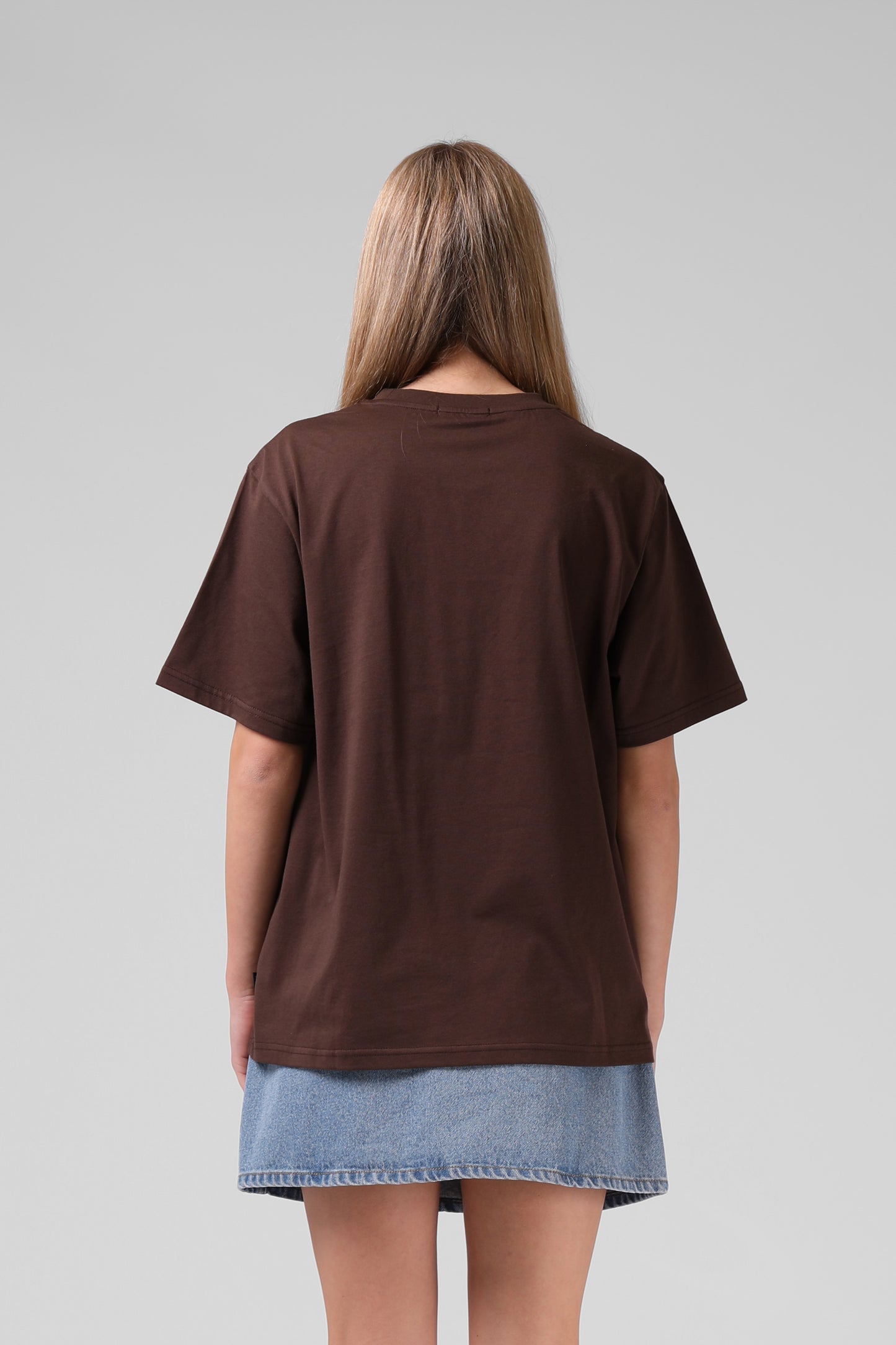 RPM OS FLORAL TEE - BRUNETTE BROWN - THE VOGUE STORE