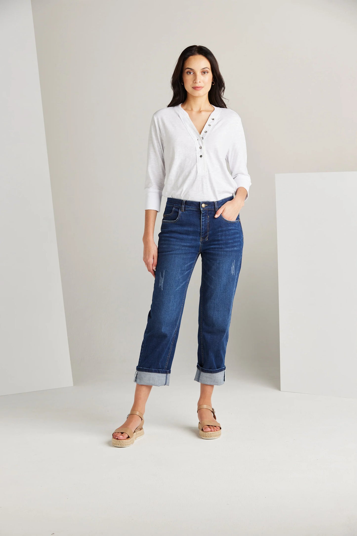 LANIA LEGAL WIDE JEAN - INDIGO - THE VOGUE STORE