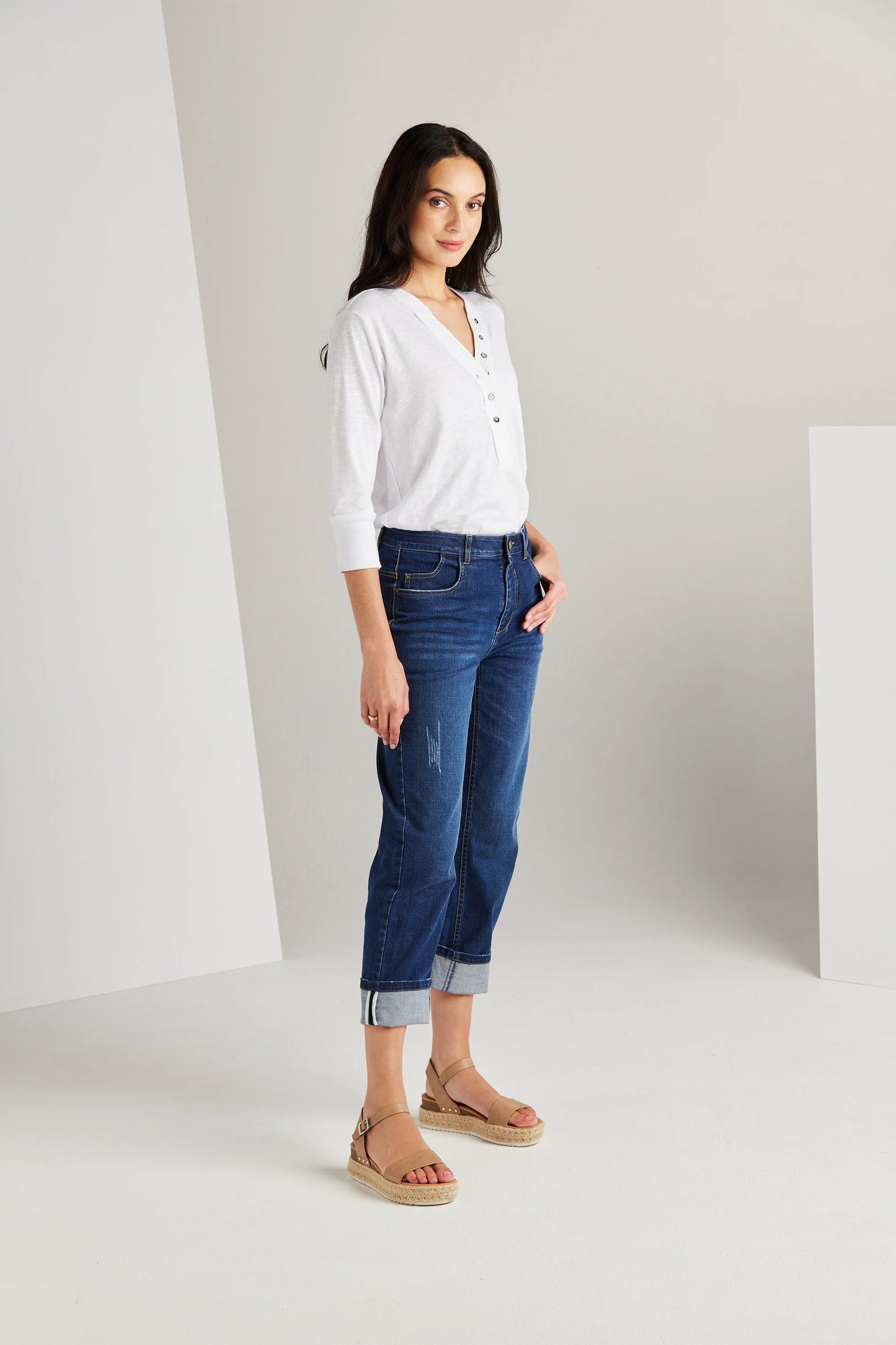 LANIA LEGAL WIDE JEAN - INDIGO - THE VOGUE STORE