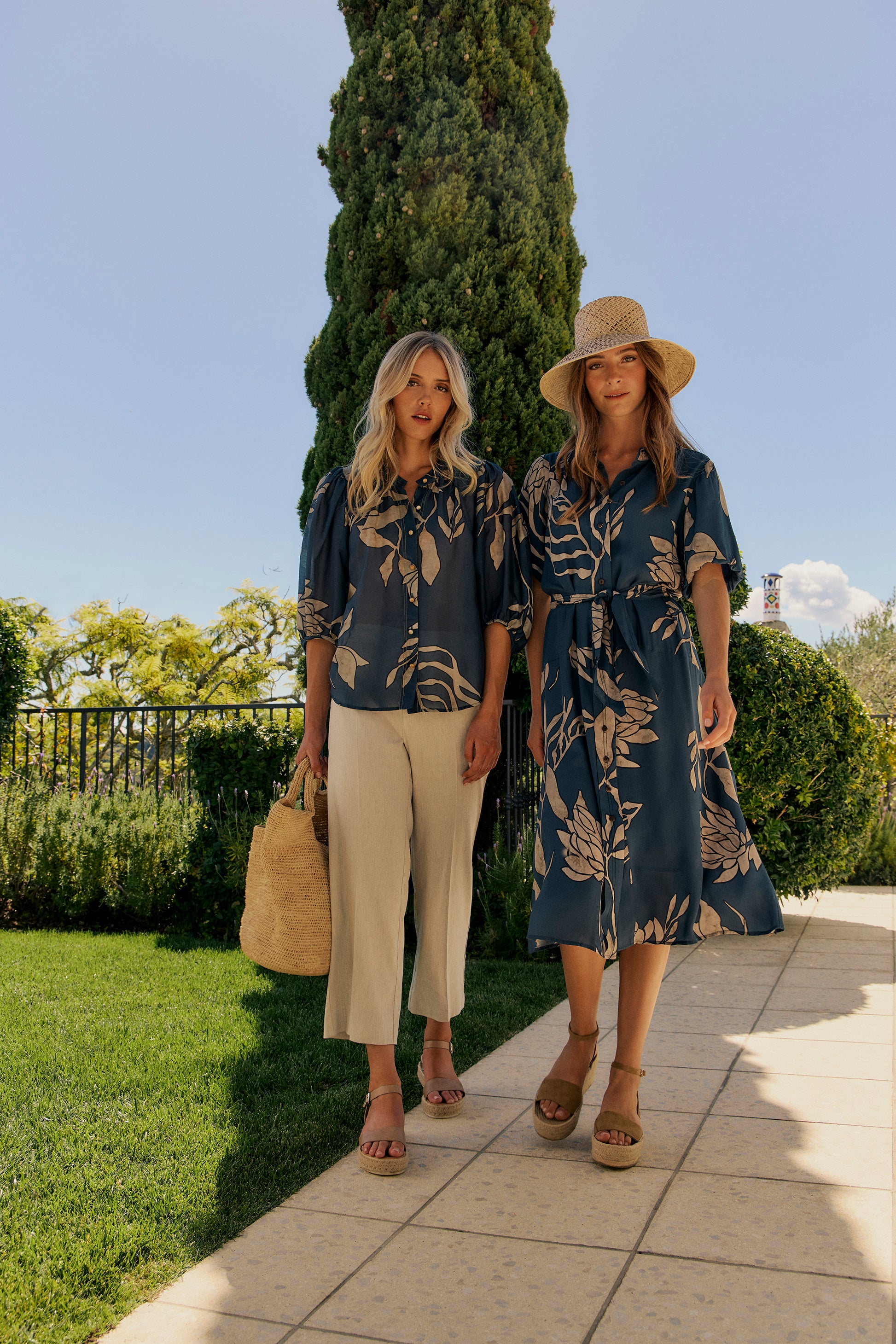 LANIA CHINO DRESS - STEEL - THE VOGEU STORE