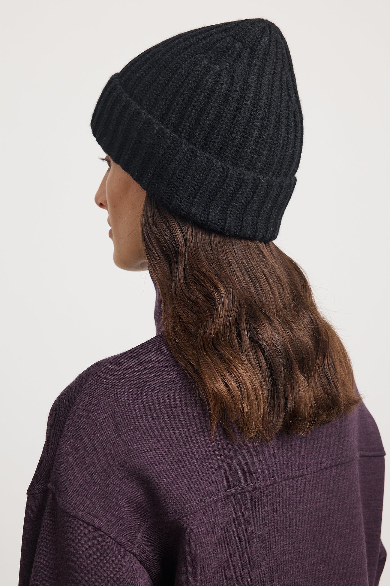 TOORALLIE CHUNKY WOOL BEANIE - BLACK - THE VOGUE STORE