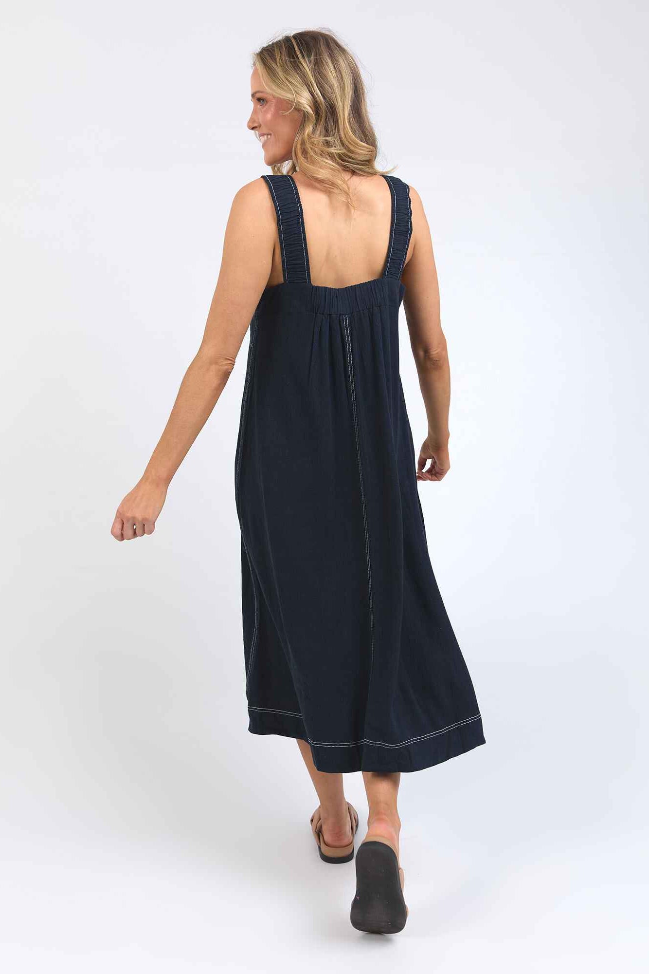 FOXWOOD SAGE DRESS - NAVY - THE VOGUE STORE
