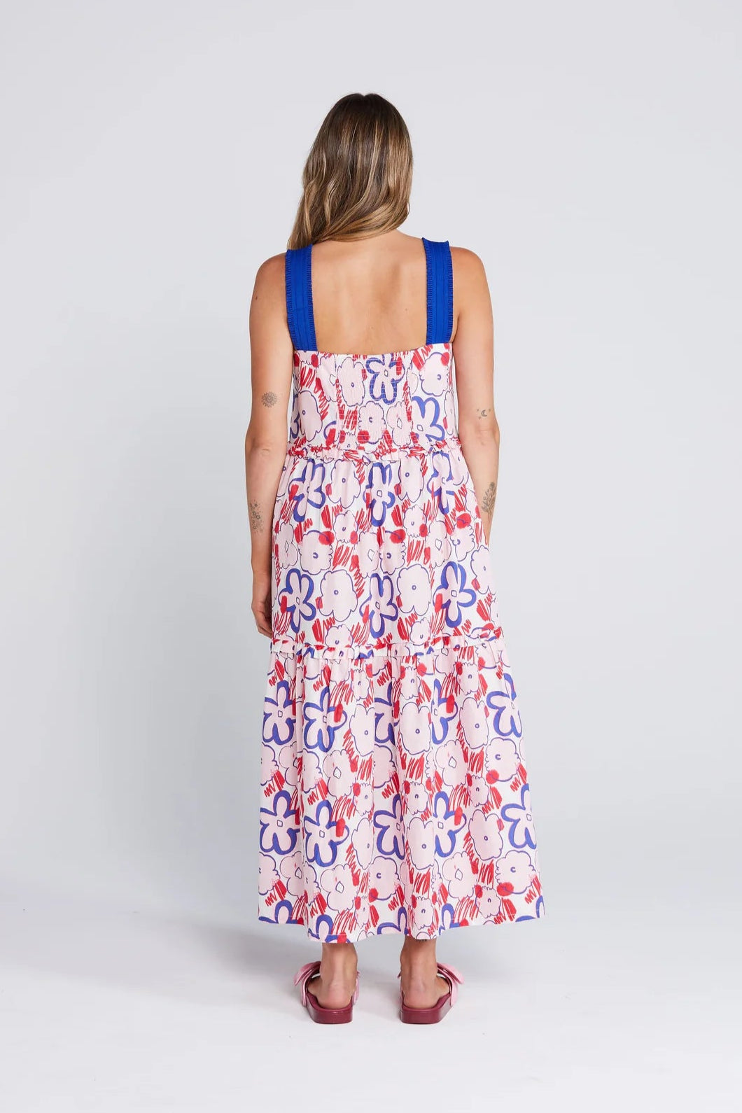 THING THING ZIGGY FRILL ZAG DRESS - SQUIGGLE BLOOM - THE VOGUE STORE