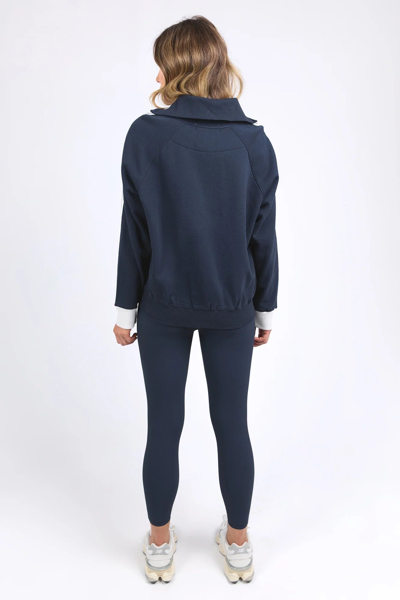 FOXWOOD CLUB ZIP CREW - NAVY - THE VOGUE STORE