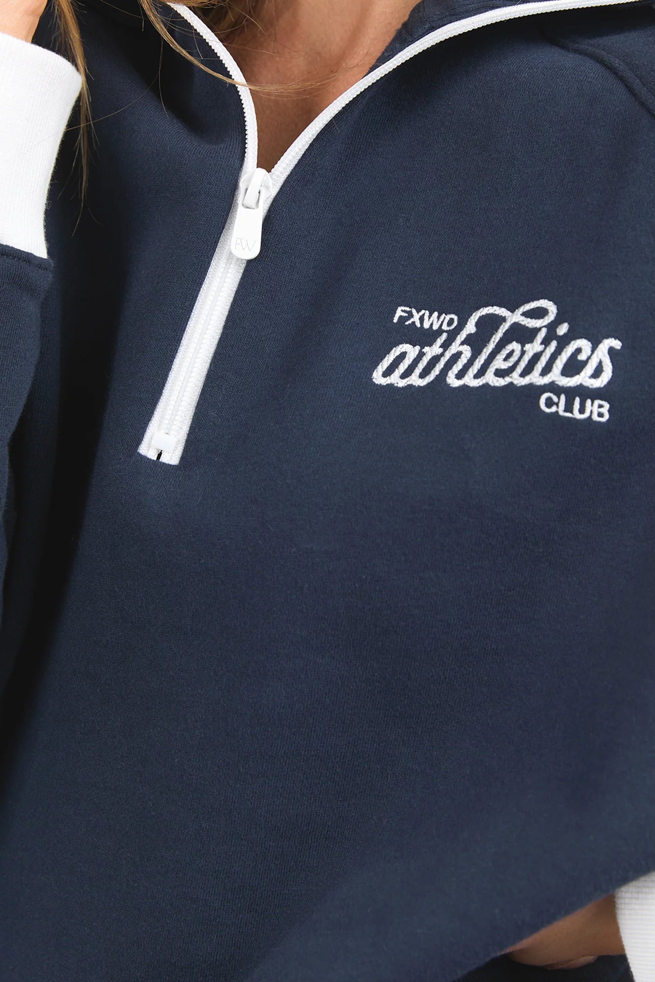 FOXWOOD CLUB ZIP CREW - NAVY - THE VOGUE STORE