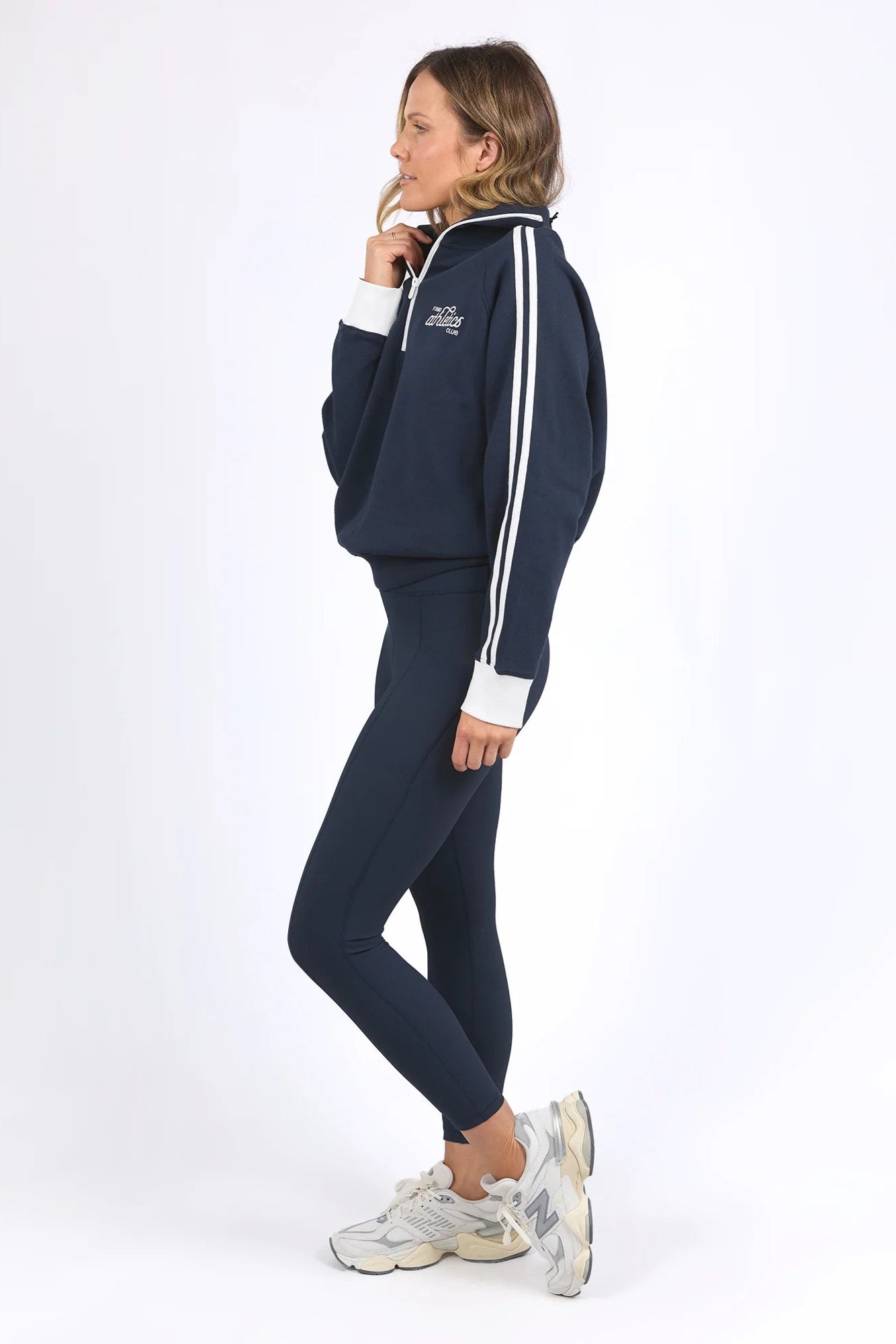 FOXWOOD CLUB ZIP CREW - NAVY - THE VOGUE STORE