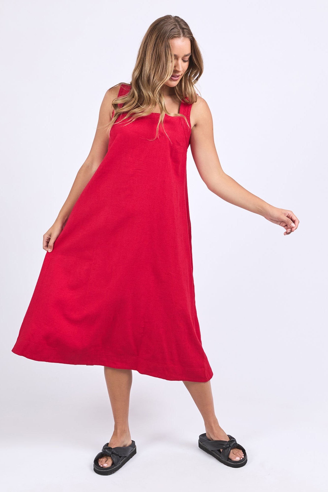 FOXWOOD LOURDES DRESS - CRIMSON - THE VOGUE STORE