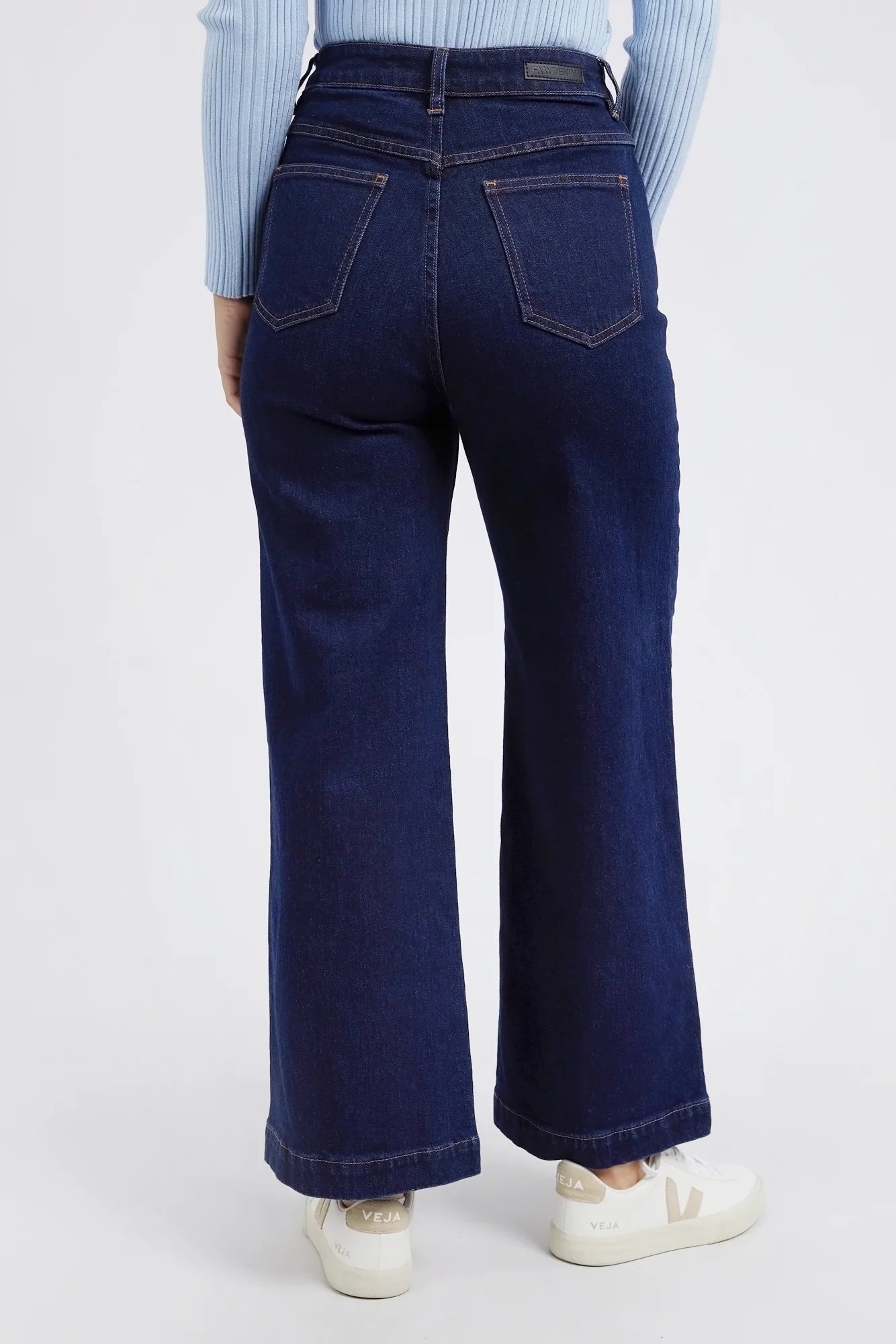 FOXWOOD SARAH WIDE LEG JEAN - DARK BLUE - THE VOGUE STORE