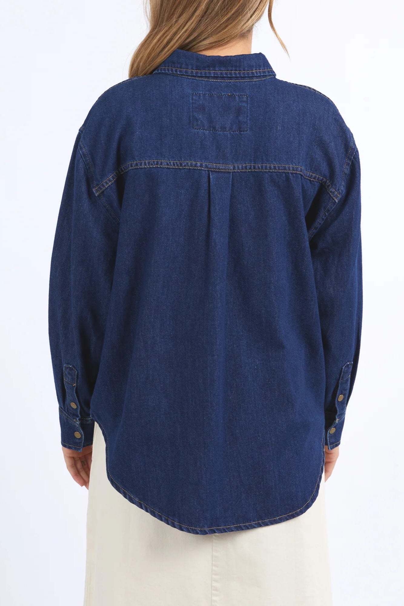 FOXWOOD DAISY OVERSHIRT - DARK BLUE DENIM - THE VOGUE STORE