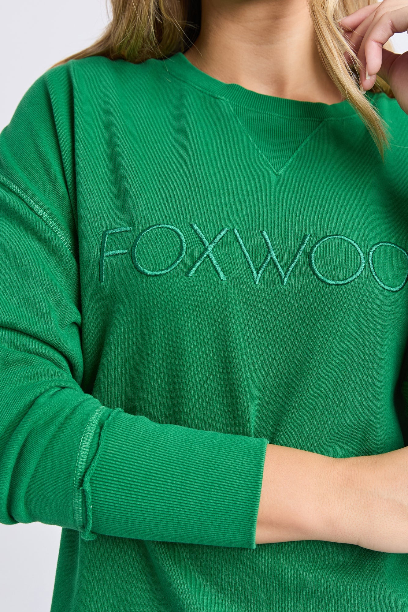 FOXWOOD SIMPLIFIED CREW - GREEN - THE VOGUE STORE