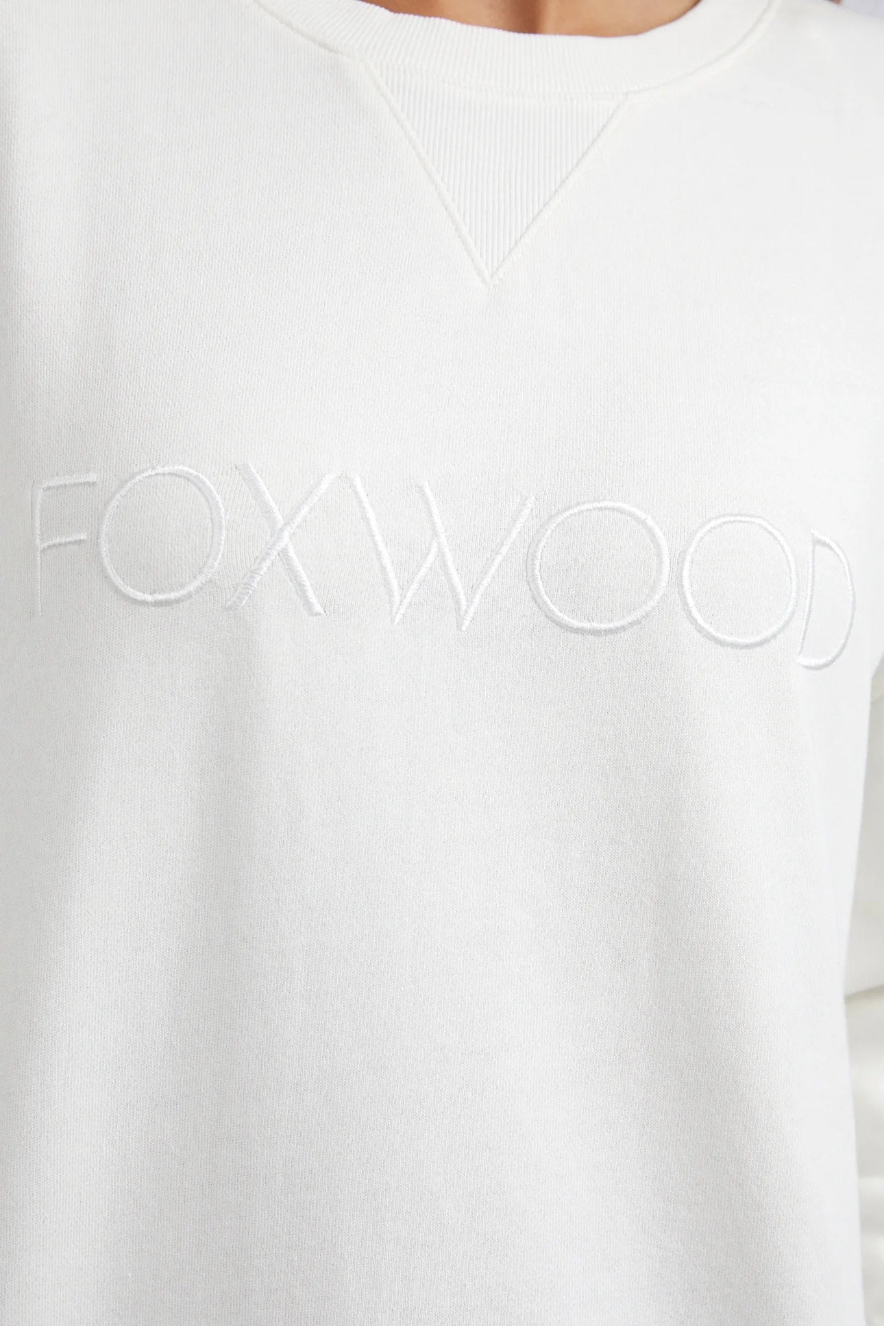 FOXWOOD SIMPLIFIED CREW - ECRU - THE VOGUE STORE