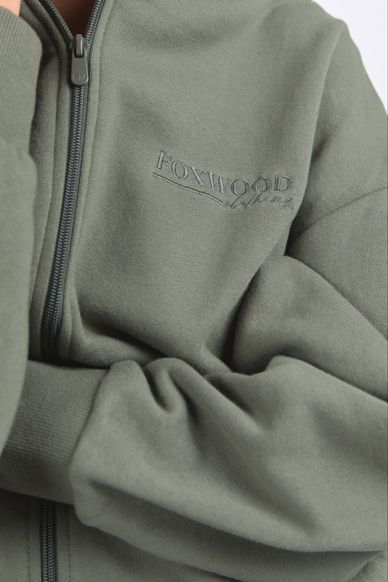 FOXWOOD EMBER ZIP THRU - KHAKI - THE VOGUE STORE