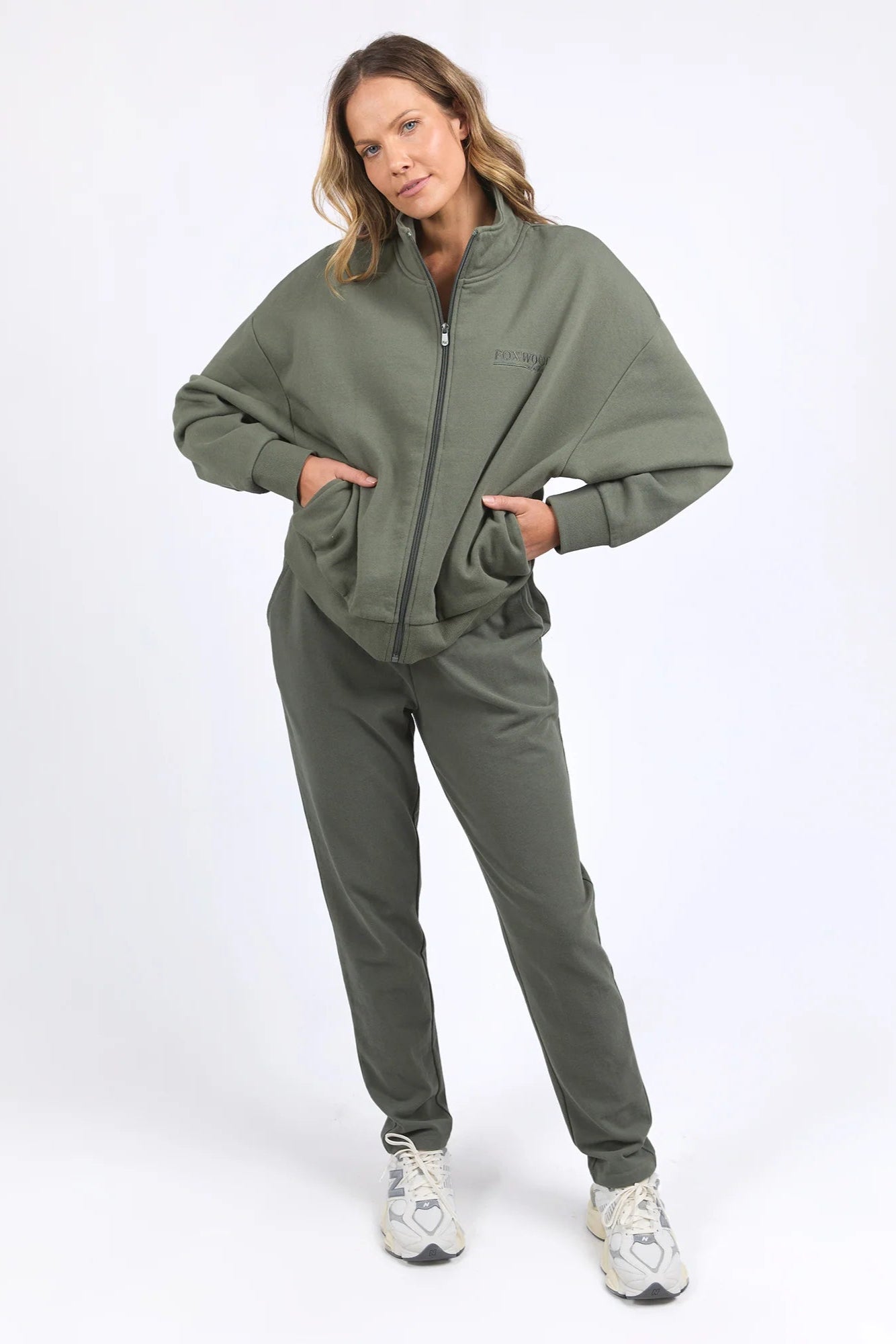 FOXWOOD EMBER ZIP THRU - KHAKI - THE VOGUE STORE