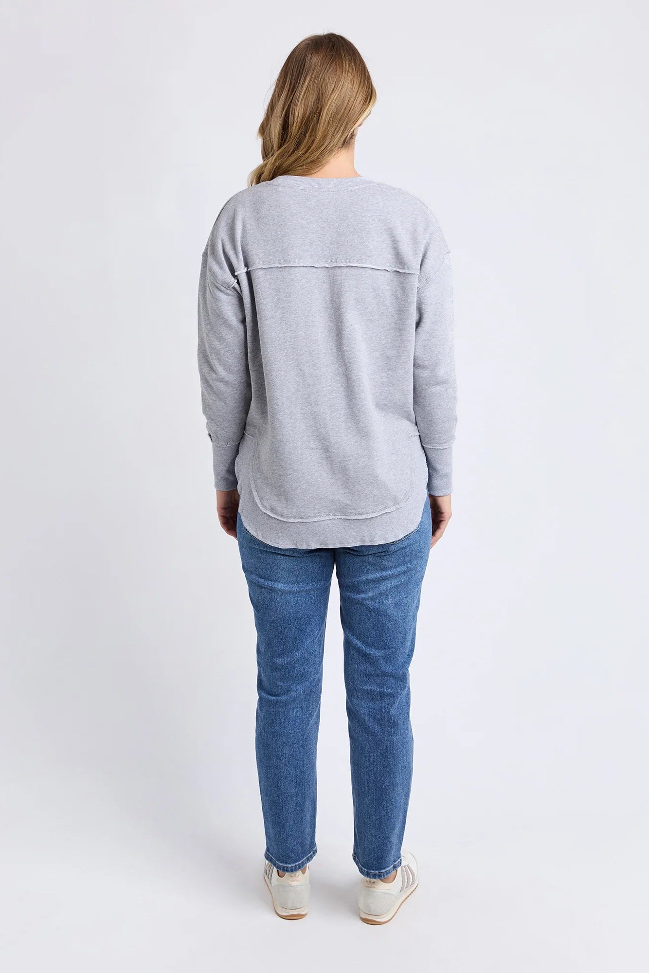 FOXWOOD SIGNATURE CREW - GREY MARLE - THE VOGUE STORE