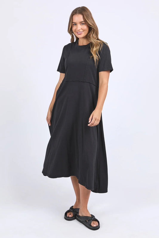 FOXWOOD EVA MIDI DRESS - BLACK - THE VOGUE STORE