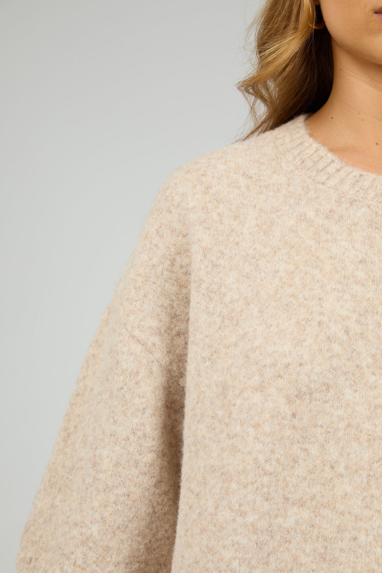 SILENT THEORY WILLOW KNIT TEE - OAT - THE VOGUE STORE