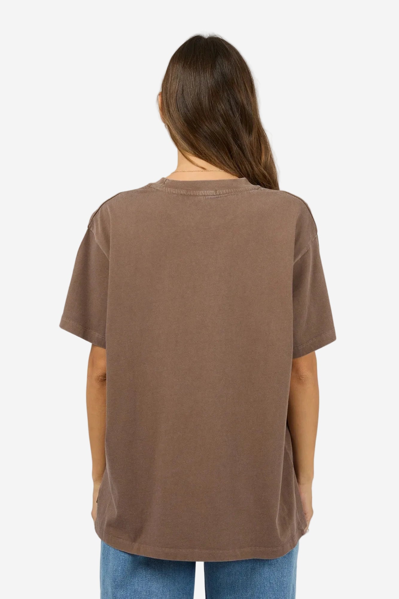 ALL ABOUT EVE FIELDS RELAXED TEE - COFFEE - THE VOGUE STORE