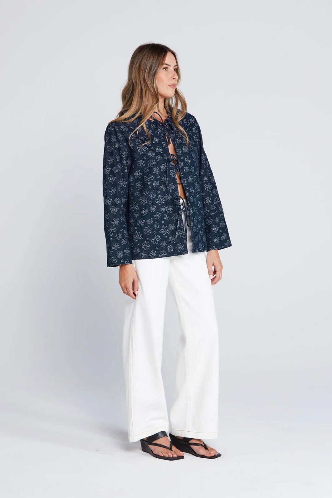 THING THING COMMENCE SHACKET - INKWELL BLOOM - THE VOGUE STORE