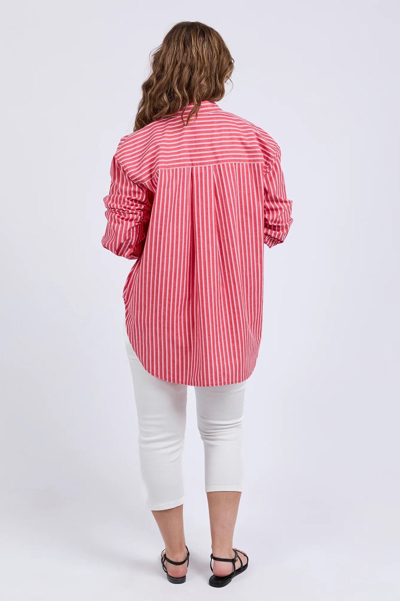 ELM FRANKIE STRIPED SHIRT - CAYNENE STRIPE - THE VOGUE STORE
