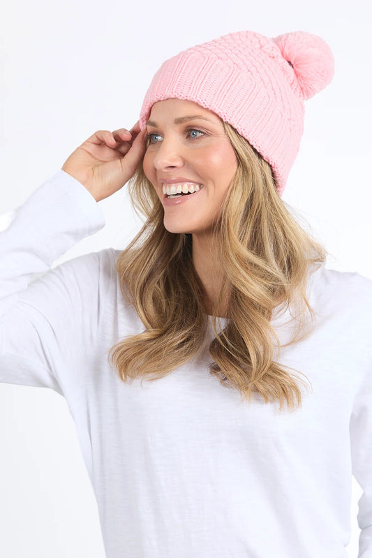 ELM BERRY BEANIE - BLUSH - THE VOGUE STORE