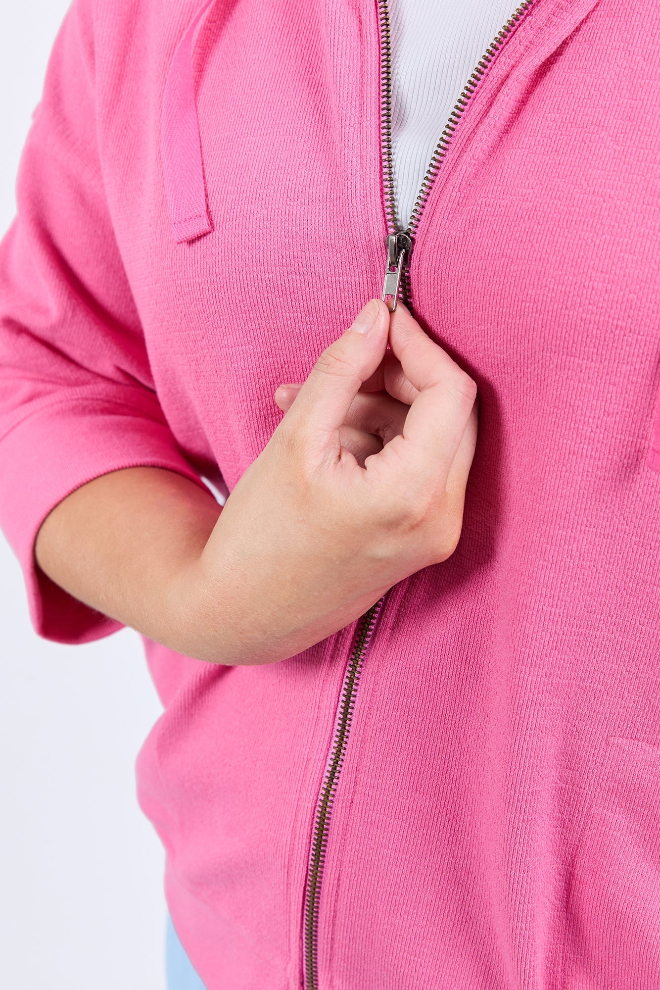 ELM BEACHY ZIP HOODIE - AURORA PINK - THE VOGUE STORE
