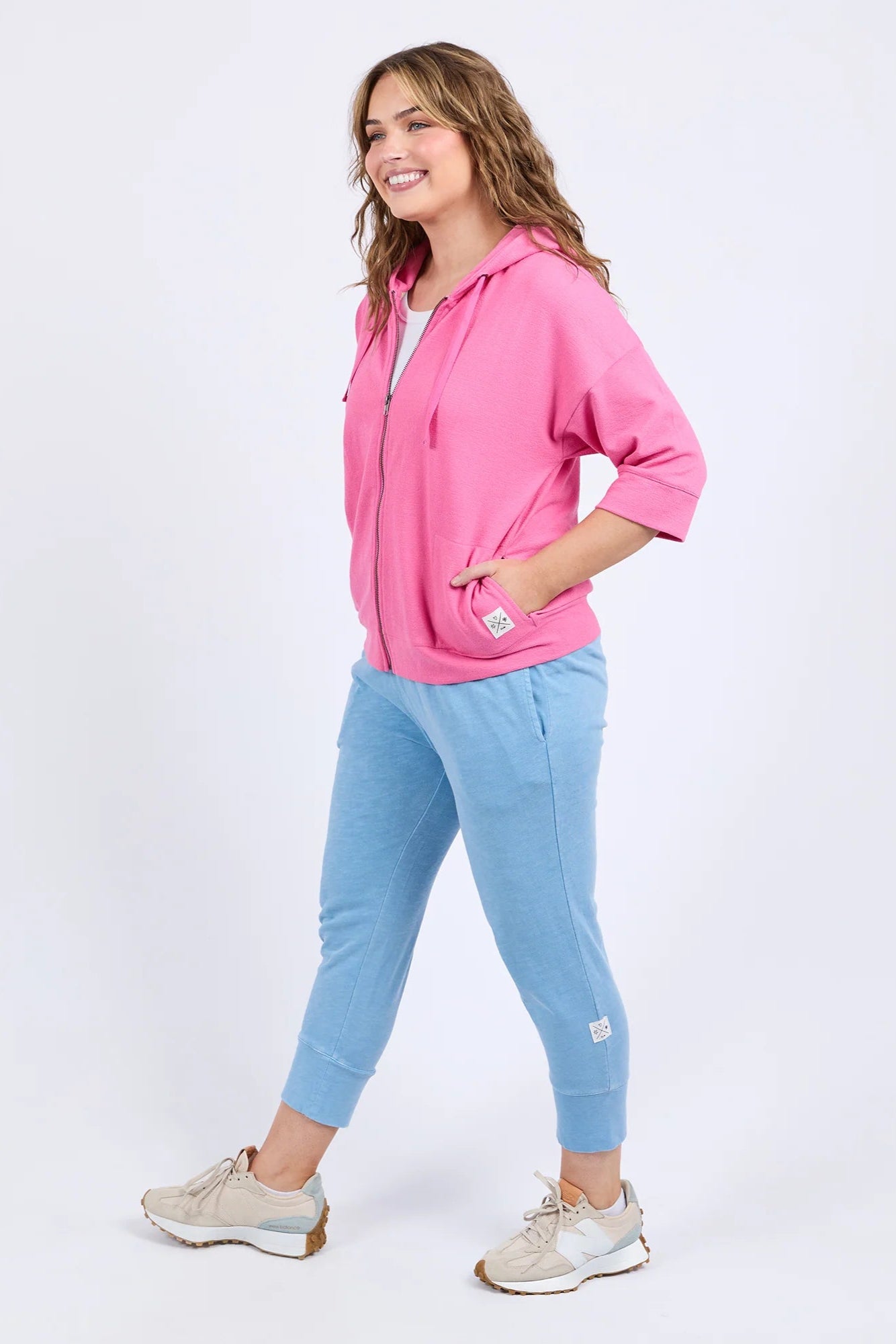 ELM BEACHY ZIP HOODIE - AURORA PINK - THE VOGUE STORE
