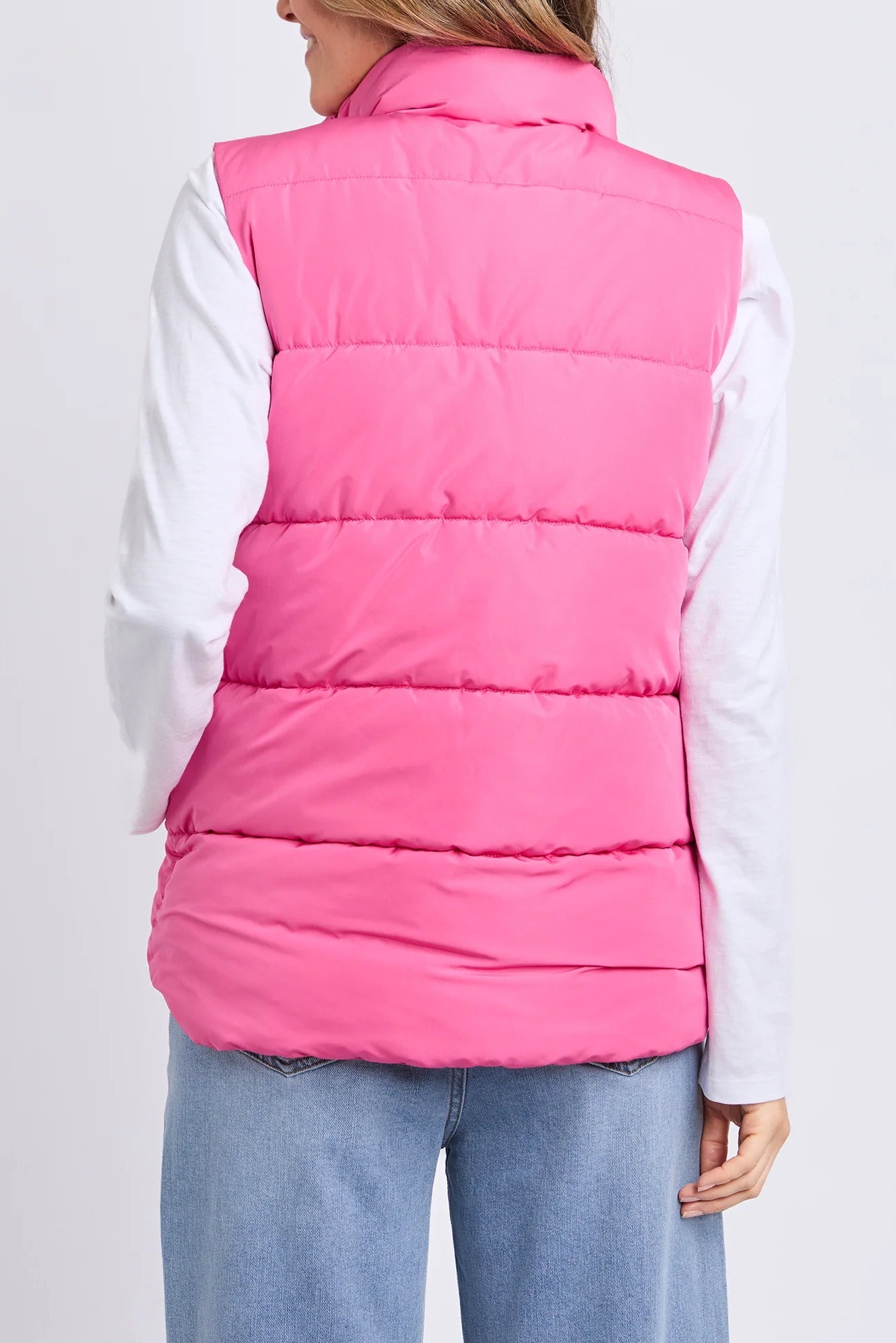 ELM CORE PUFFER VEST HOT PINK - THE VOGUE STORE