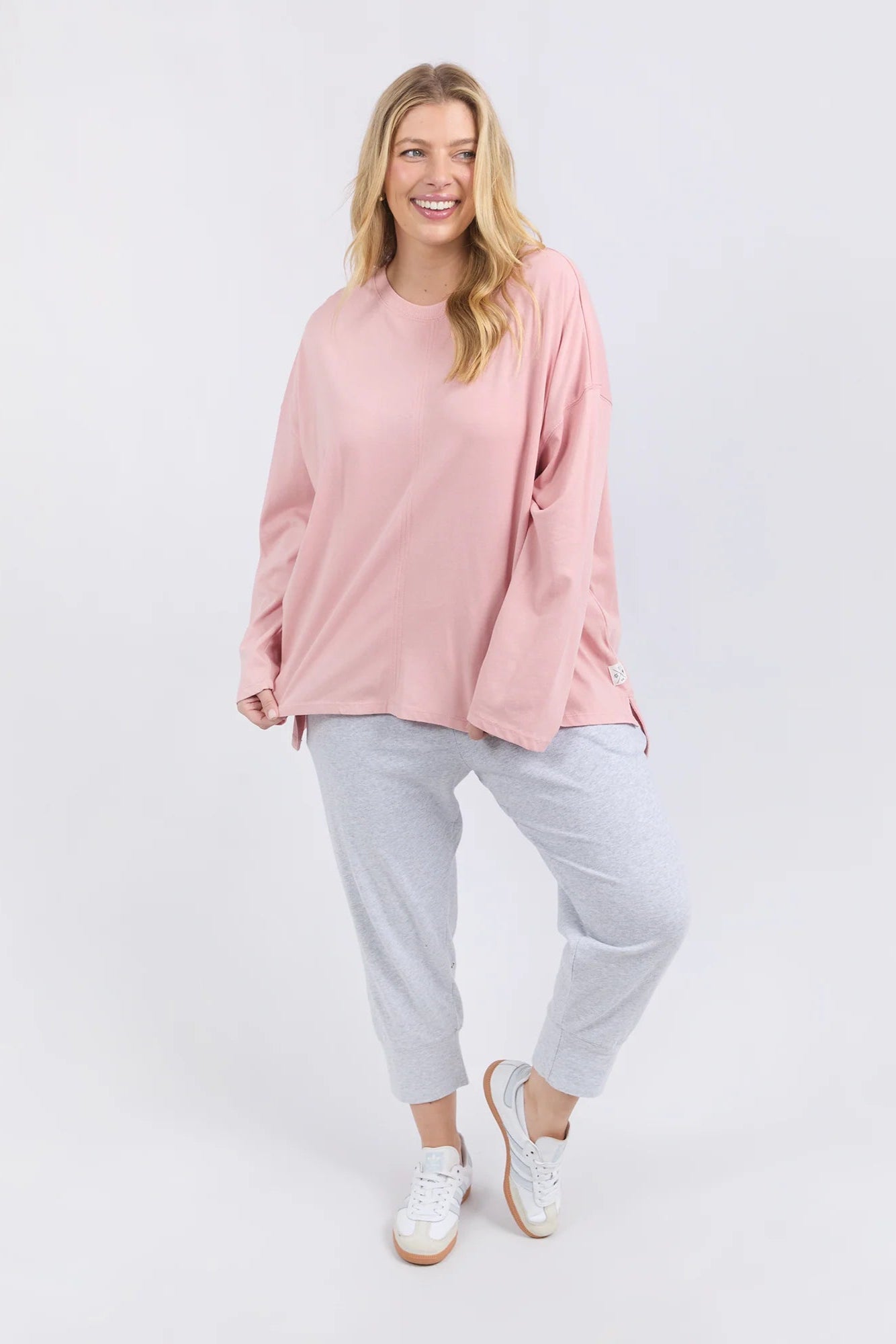 ELM NAOMI LONG SLEEVE SWEAT - BLUSH - THE VOGUE STORE