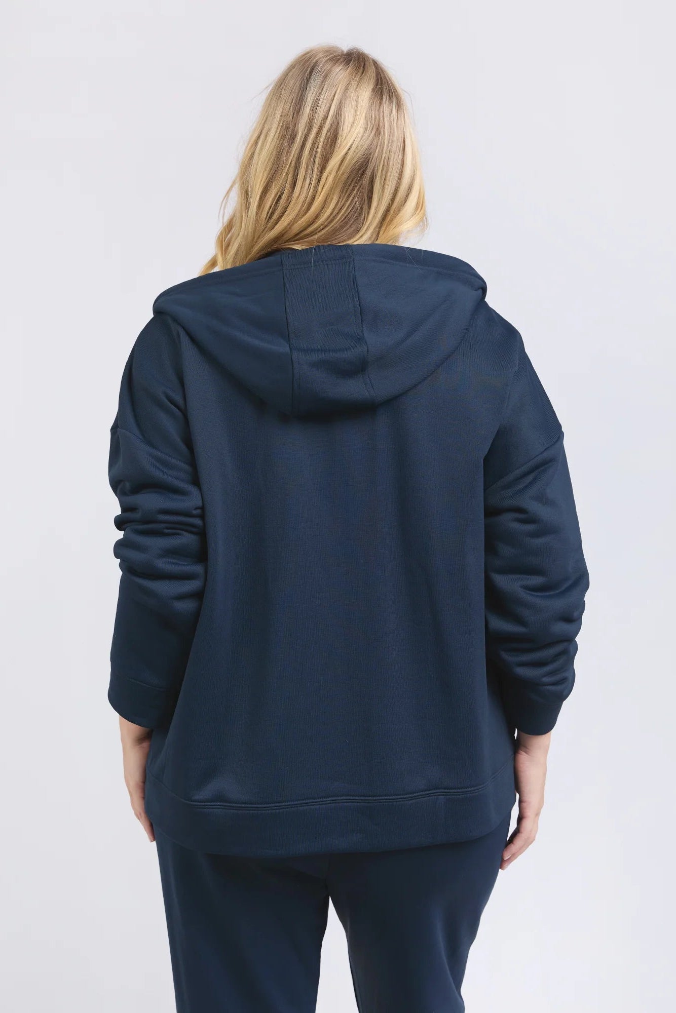 ELM GRACIE ZIP HOODIE - NAVY - THE VOGUE STORE