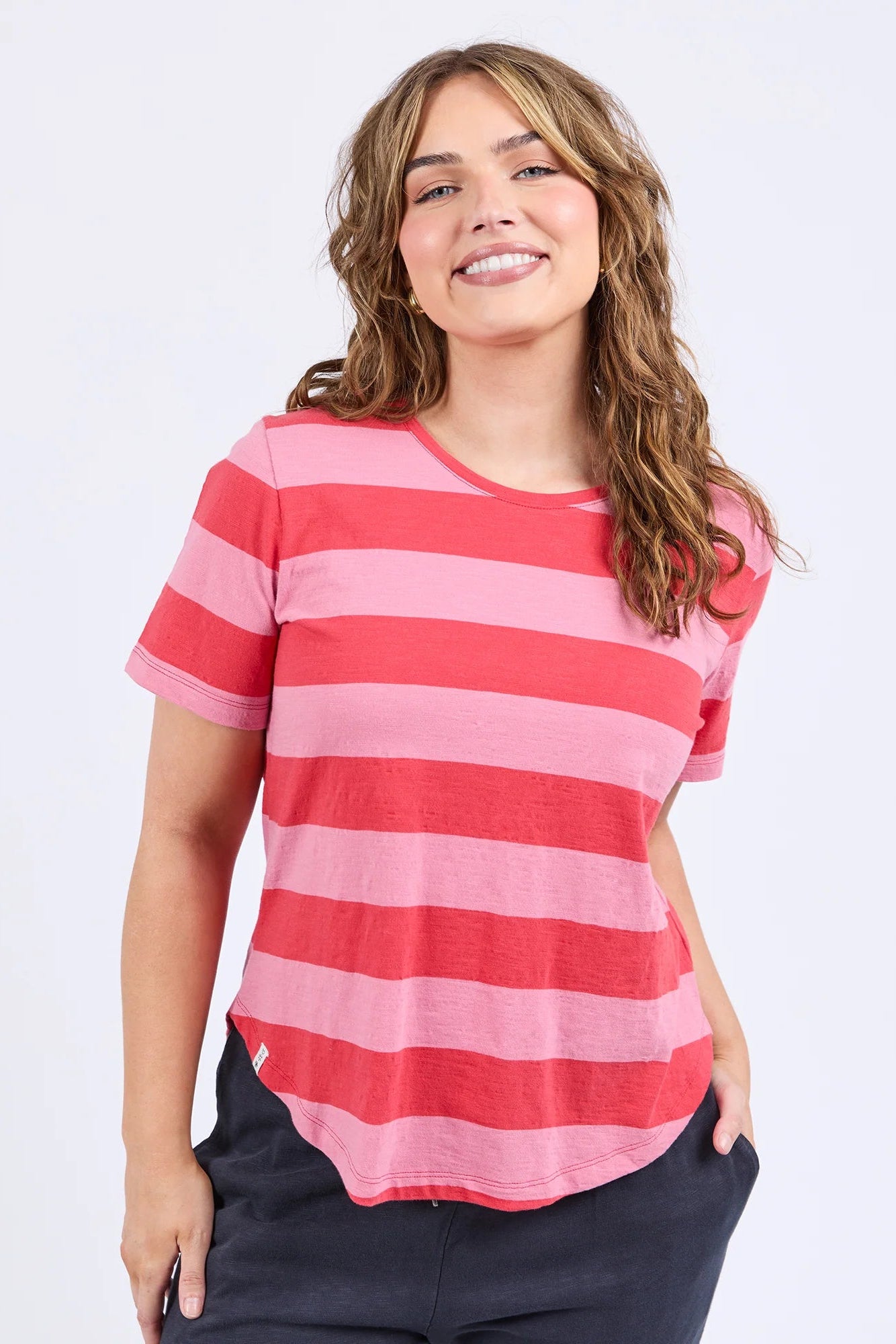 ELM SPRITZ STRIPE S/S TEE - CAYENNE & ROSE - THE VOGUE STORE