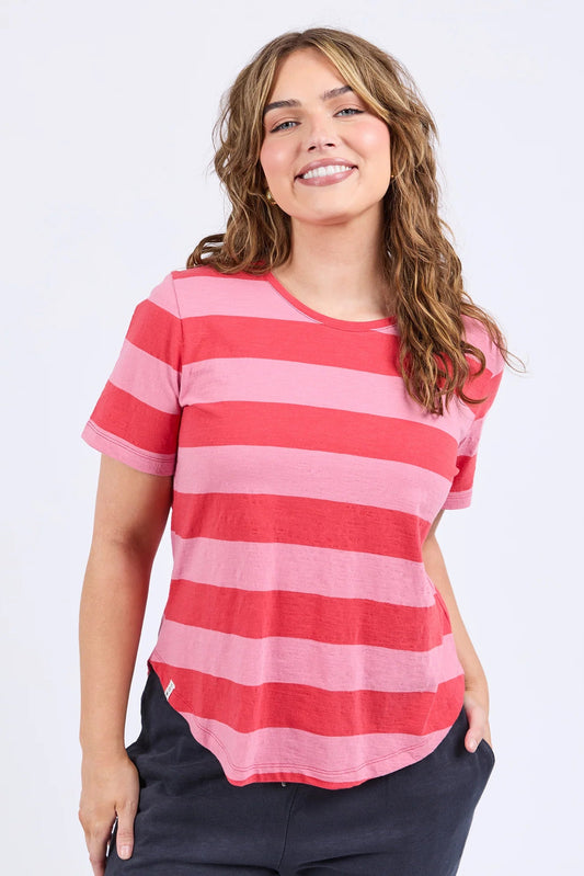 ELM SPRITZ STRIPE S/S TEE - CAYENNE & ROSE - THE VOGUE STORE