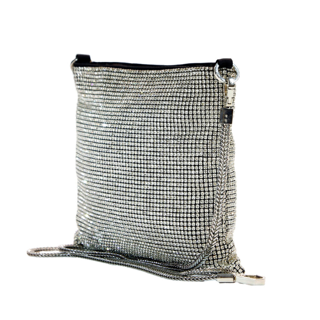 SASSY DUCK STORMY SPARKLE SHOULDER BAG - SILVER