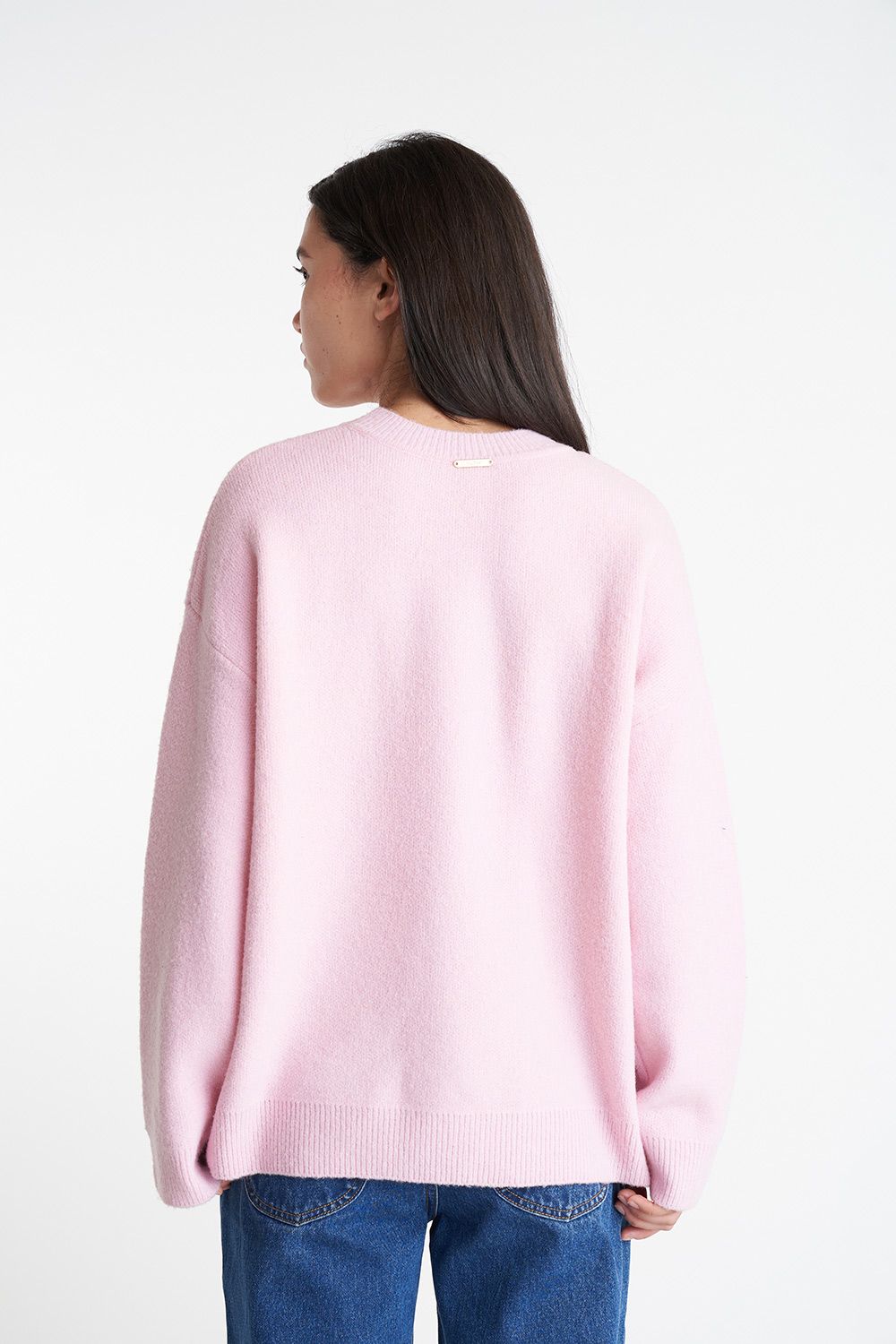 HUFFER SOLAR ELLE KNIT CREW - PALE ROSE - THE VOGUE STORE