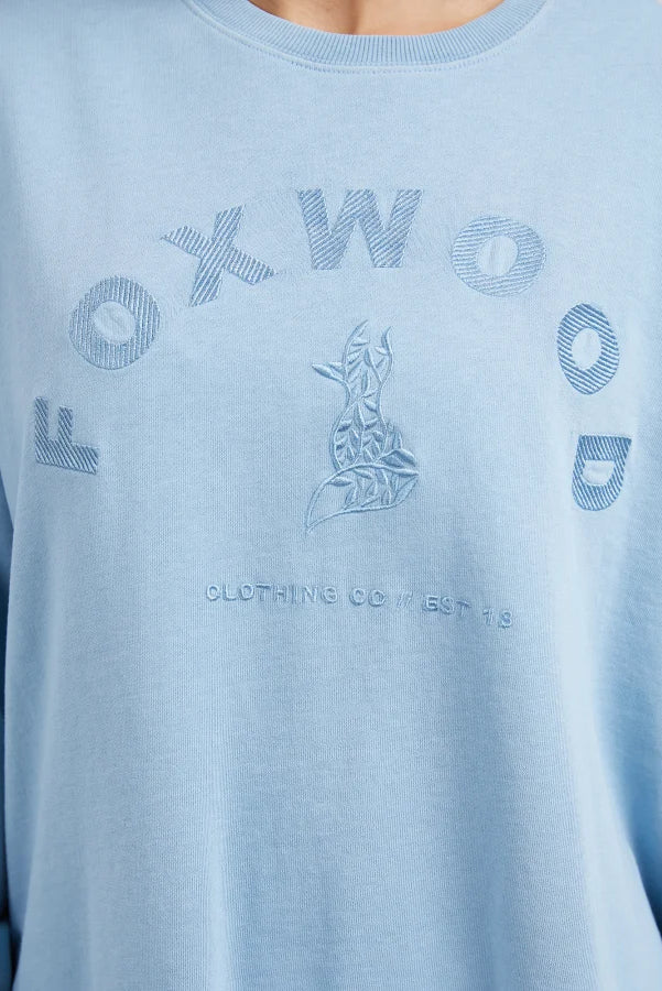 FOXWOOD EFFORTLESS CREW - DUSK BLUE - THE VOGUE STORE