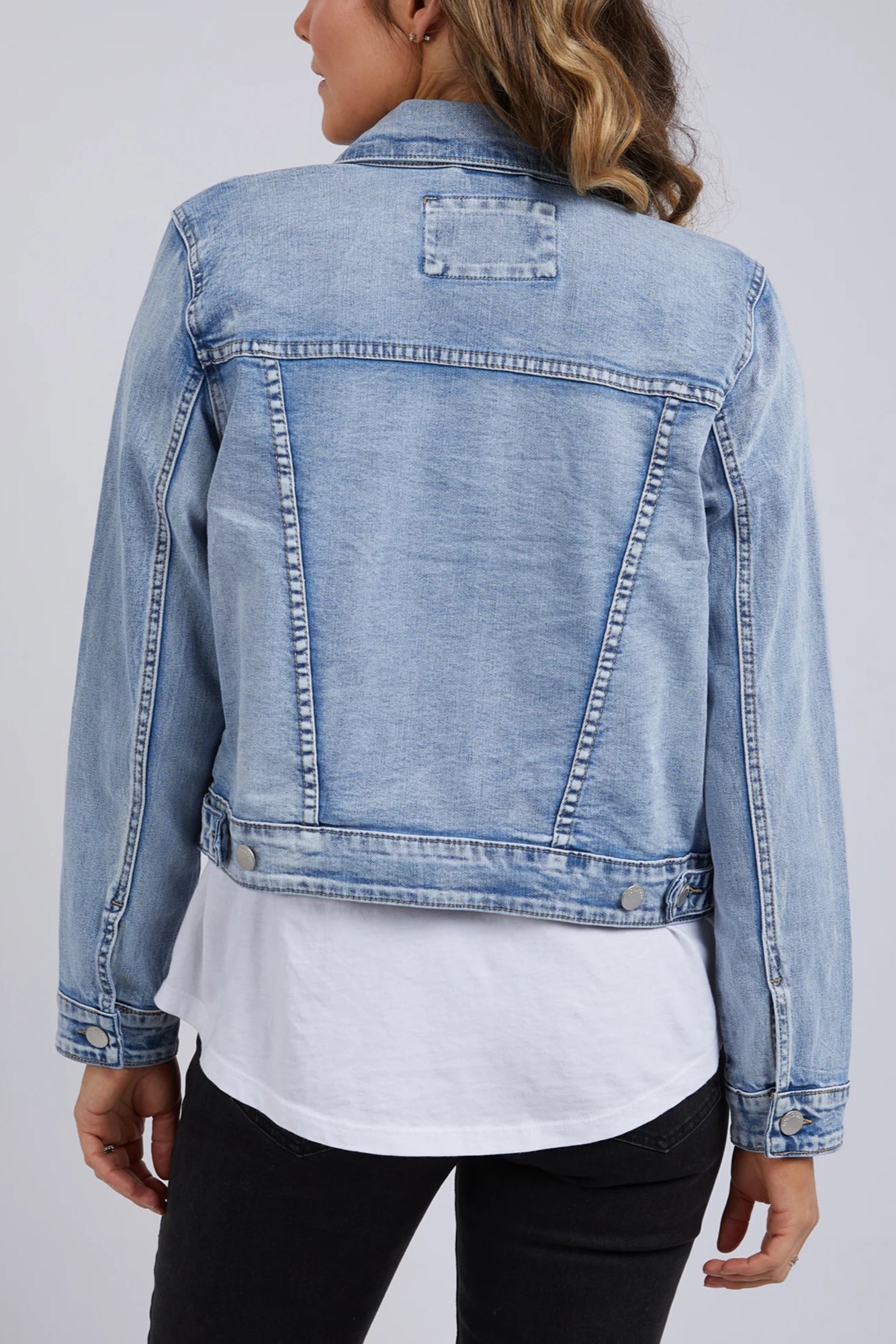 FOXWOOD GEORGIA DENIM JACKET - LIGHT BLUE - THE VOGUE STORE