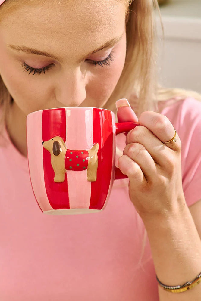 CHRISTMAS COFFEE MUG - DACHSHUND - THE VOGUE STORE