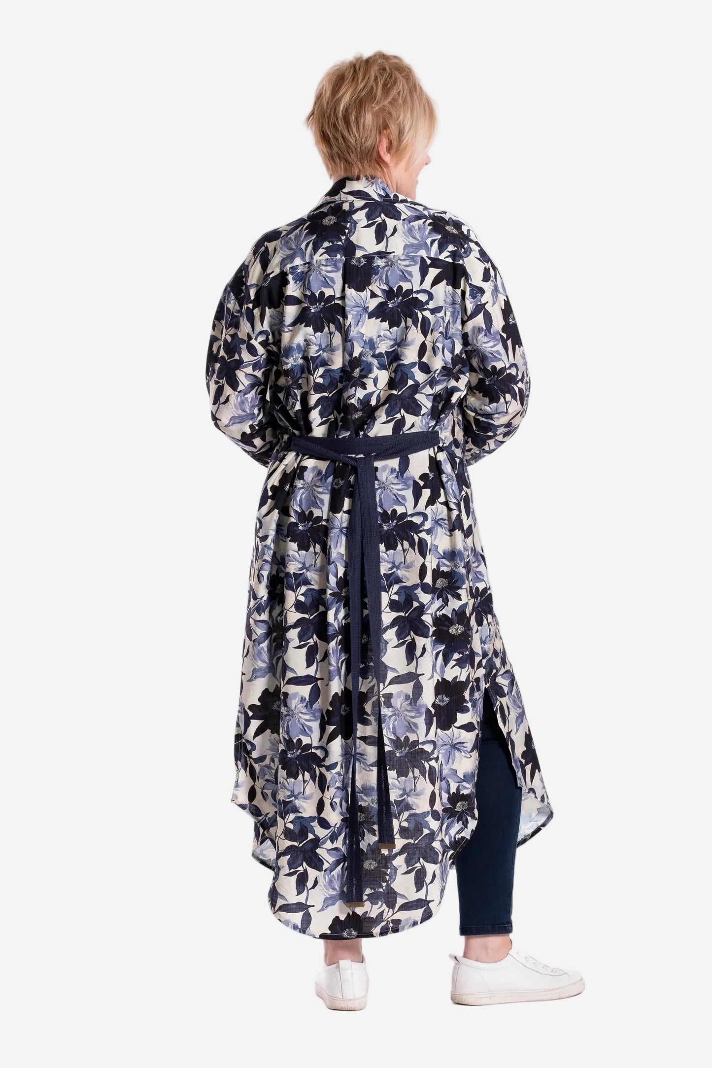 JELLICOE LONG SHIRT DRESS - MIDNIGHT PORCELAIN - THE VOGUE STORE