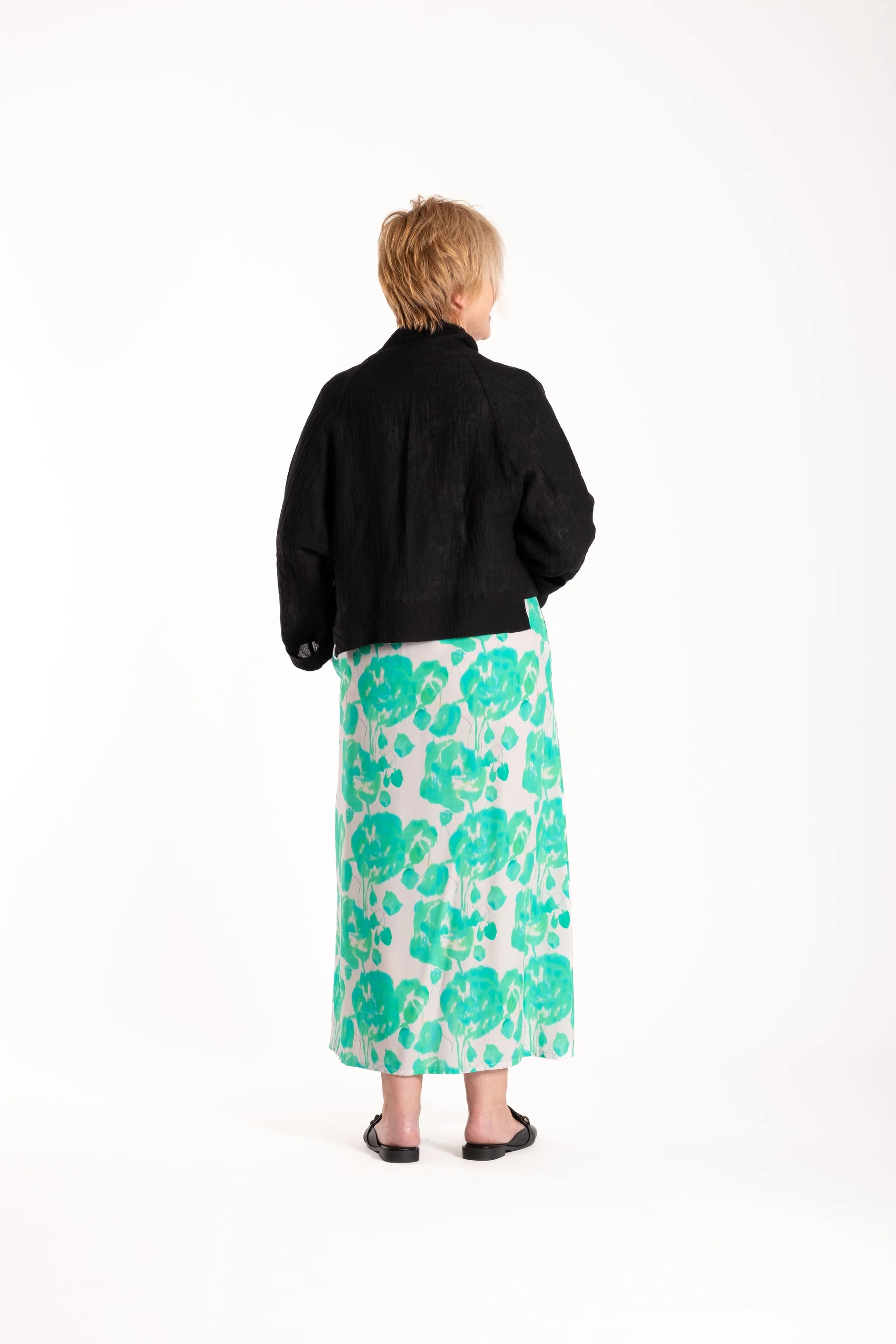 DEEANNE HOBBS BEX JACKET BLACK/FLAX - THE VOGUE STORE