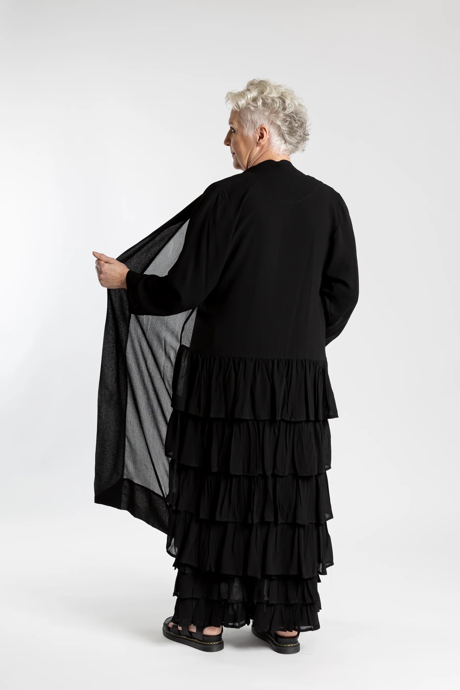 JELLICOE BACK FRILLED DUSTER - THE VOGUE STORE
