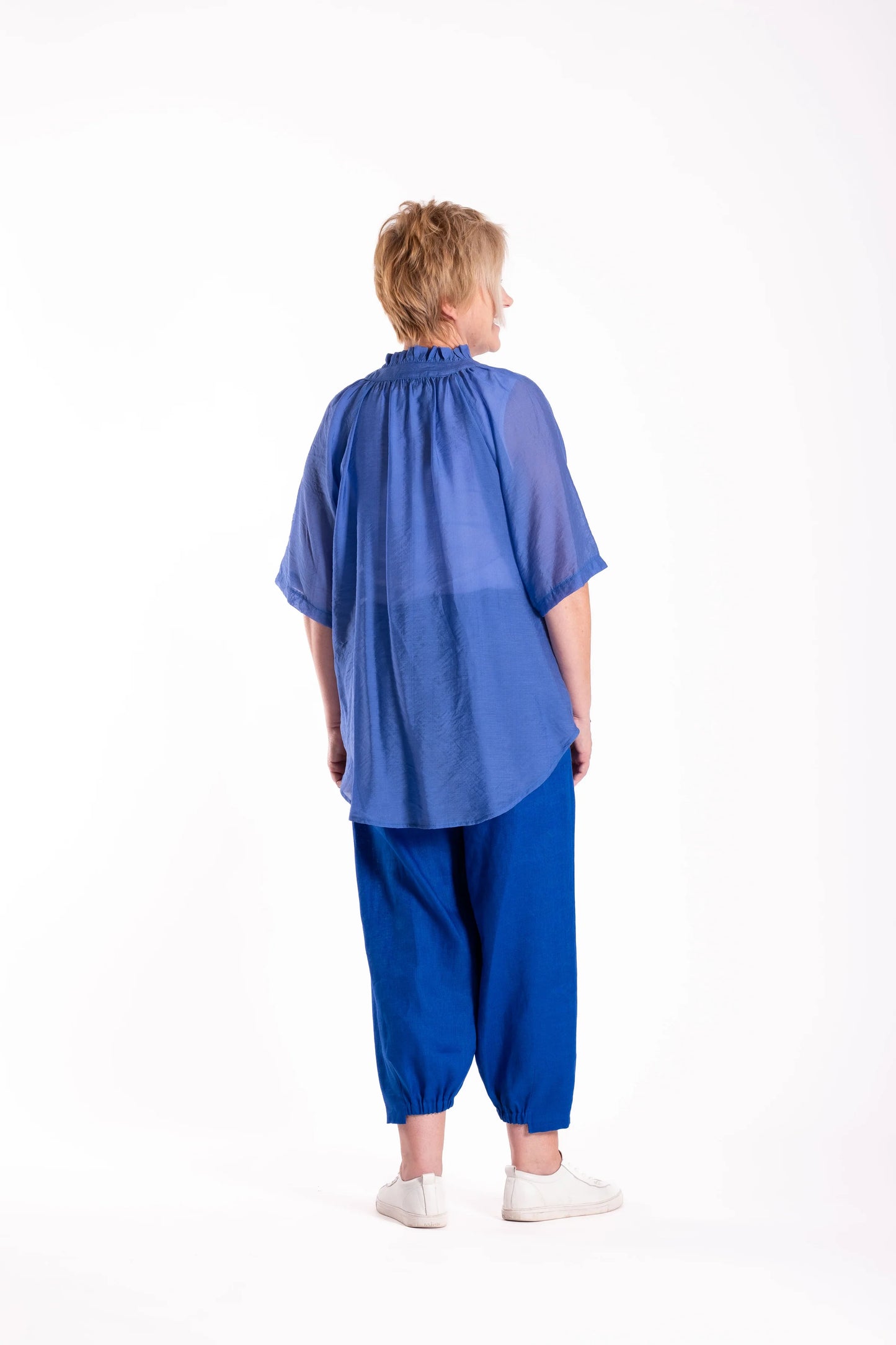 JELLICOE DELIGHT BLOUSE - CORNFLOWER BLUE - THE VOGUE STORE