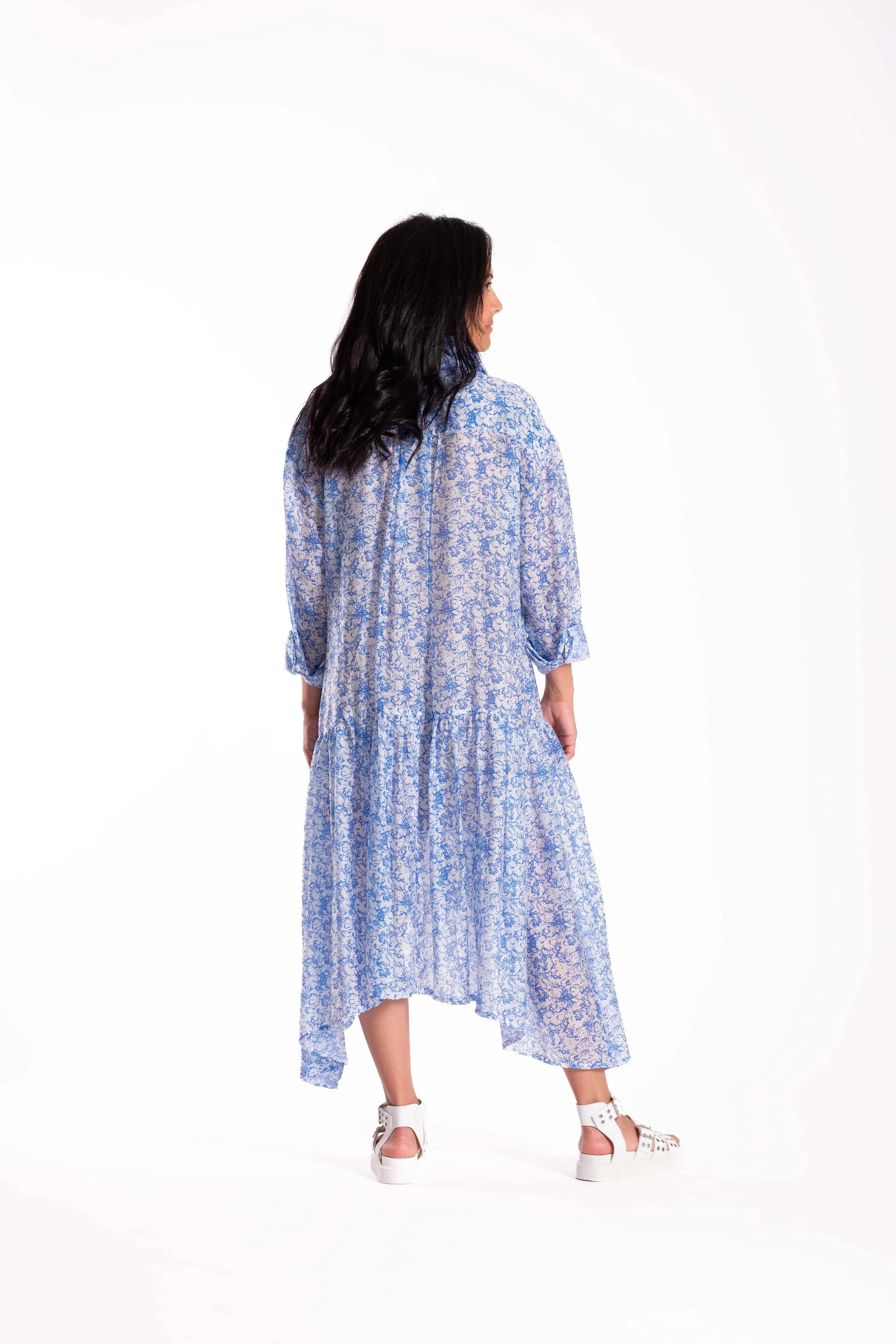 JELLICOE EMPIRE SHIRT DRESS - FRENCH BLUE - THE VOGUE STORE